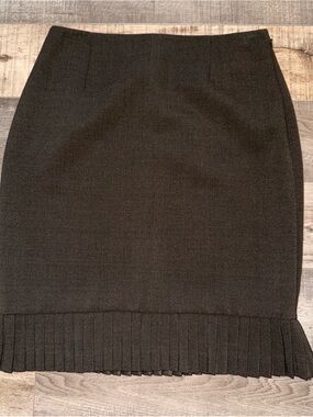 Alfani 2P Brown Pencil Skirt with Pleated Hem
